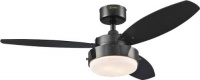 Westinghouse 7876400 Alloy Two-Light 42-Inch Reversible Three-Blade Indoor Ceiling Fan, Gun Metal with Opal Frosted Glass Westinghouse 7876400 Alloy Two-Light 42-Inch Reversible Three-Blade Indoor Ceiling Fan, Gun Metal with Opal Frosted Glass