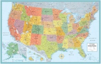 Rand McNally M-Series Full-Color Laminated United States Wall Map, 50 x 32 Inches (RM528960911) Rand McNally M-Series Full-Color Laminated United States Wall Map, 50 x 32 Inches (RM528960911)
