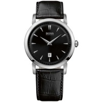 Hugo Boss 1512637 Black Dial Date Classic Design Black Leather Strap Men's Watch Hugo Boss 1512637 Black Dial Date Classic Design Black Leather Strap Men's Watch