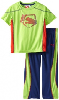 Puma - Kids Boys 2-7 Little Shield Performance Pant Set, Jasmine Green, 4 Puma - Kids Boys 2-7 Little Shield Performance Pant Set, Jasmine Green, 4