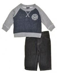 Calvin Klein Baby-Boys Infant Blue-Gray Top With Jeans Calvin Klein Baby-Boys Infant Blue-Gray Top With Jeans
