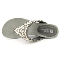 White Mountain Women's Niche Wedge Sandals in Pewter/Multi White Mountain Women's Niche Wedge Sandals in Pewter/Multi
