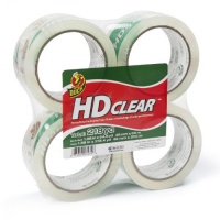 Duck Brand HD Clear Heavy Duty Packaging Tape, 1.88 Inches x 54.6 Yards, 4 Rolls Per Pack, Clear (737955) Duck Brand HD Clear Heavy Duty Packaging Tape, 1.88 Inches x 54.6 Yards, 4 Rolls Per Pack, Clear (737955)