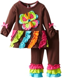 Rare Editions Baby Girls Newborn Butterfly Applique Legging Set, Brown, 3-6 Months Rare Editions Baby Girls Newborn Butterfly Applique Legging Set, Brown, 3-6 Months