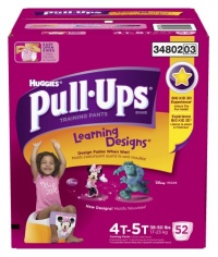 Pull-Ups Learning Designs Training Pants for Girls, Giga Pack, Size 4T-5T, 52 Count Pull-Ups Learning Designs Training Pants for Girls, Giga Pack, Size 4T-5T, 52 Count