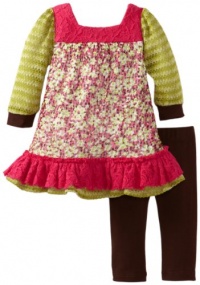 Rare Editions Baby Girls Newborn Legging Set, Fuchsia/Lime/Brown, 3-6 Months Rare Editions Baby Girls Newborn Legging Set, Fuchsia/Lime/Brown, 3-6 Months