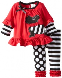 Rare Editions Baby Girls Newborn Scottie Dog Legging Set, Red/Black/White, 3-6 Months Rare Editions Baby Girls Newborn Scottie Dog Legging Set, Red/Black/White, 3-6 Months