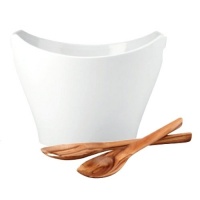 Dansk 3-Piece Classic Fjord Porcelain Salad Set, Large, White Dansk 3-Piece Classic Fjord Porcelain Salad Set, Large, White