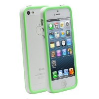 Fosmon BUFFER Series TPU Bumper Case for Apple iPhone 5 - Green Edge / White Center Fosmon BUFFER Series TPU Bumper Case for Apple iPhone 5 - Green Edge / White Center