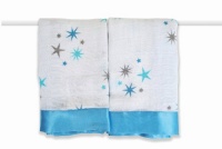 aden + anais 2 Pack Muslin Issie Security Blanket, Aurelia Blue Stars (Previous Model) aden + anais 2 Pack Muslin Issie Security Blanket, Aurelia Blue Stars (Previous Model)