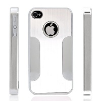Premium Chrome Aluminum Skin Hard Back Case Cover for Apple iPhone 4 4G 4S Silver Premium Chrome Aluminum Skin Hard Back Case Cover for Apple iPhone 4 4G 4S Silver
