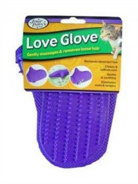 Love Glove Grooming Mitt for Cats, Purple Love Glove Grooming Mitt for Cats, Purple