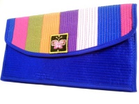 WALLET Rainbow Blue - WiseGloves FABRIC WALLET CLUTCH HANDBAG PURSE CASE BAG WALLET Rainbow Blue - WiseGloves FABRIC WALLET CLUTCH HANDBAG PURSE CASE BAG