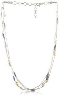 GURHAN Wheat Silver with High Karat Gold Accents Necklace GURHAN Wheat Silver with High Karat Gold Accents Necklace