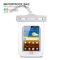 DandyCase White/Grey Waterproof Case for Apple iPhone 4, 4S - Also Works with iPod Touch 3, 4, iPhone 3G, 3GS, & Other Smartphones - IPX8 Certified to 100 Feet [Retail Packaging by DandyCase]