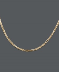 Simplicity and style combine. This necklace features an intricate baguette design crafted in 14k gold. Approximate length: 18 inches. Simplicity and style combine. This necklace features an intricate baguette design crafted in 14k gold. Approximate length: 18 inches.