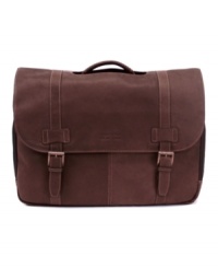 The guy on the go needs a bag that can keep up. This leather messenger from Kenneth Cole Reaction does the job with style to spare. Whether it's about business or pleasure, you'll get all the space you need, including a padded laptop pocket to help tote your tech stuff. Limited lifetime warranty. The guy on the go needs a bag that can keep up. This leather messenger from Kenneth Cole Reaction does the job with style to spare. Whether it's about business or pleasure, you'll get all the space you need, including a padded laptop pocket to help tote your tech stuff. Limited lifetime warranty.
