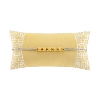 N Natori Fretwork Oblong Pillow - Oil Yellow - 9x18 N Natori Fretwork Oblong Pillow - Oil Yellow - 9x18