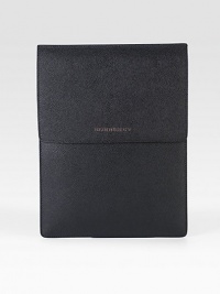 Elegant tablet cover designed in richly textured leather design.Snap-button closureLeather8W x 11H x ½DImported Elegant tablet cover designed in richly textured leather design.Snap-button closureLeather8W x 11H x ½DImported