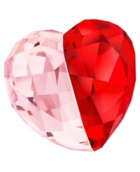 Say I love you with Swarovksi crystal. Half pink, half red and entirely faceted, this exquisite heart figurine is a gift that'll glitter beautifully in any personal space. Say I love you with Swarovksi crystal. Half pink, half red and entirely faceted, this exquisite heart figurine is a gift that'll glitter beautifully in any personal space.