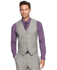 Take a vested interest in suiting up with this sharp slim-fit Alfani RED vest. Take a vested interest in suiting up with this sharp slim-fit Alfani RED vest.