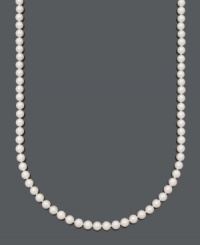 A timeless classic. Belle de Mer's elegant necklace highlights A+, cultured freshwater pearls (7-1/2-8 mm) and a 14k gold clasp. Approximate length: 22 inches.