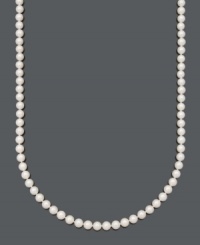 A timeless classic. Belle de Mer's elegant necklace highlights A+, cultured freshwater pearls (7-1/2-8 mm) and a 14k gold clasp. Approximate length: 22 inches. A timeless classic. Belle de Mer's elegant necklace highlights A+, cultured freshwater pearls (7-1/2-8 mm) and a 14k gold clasp. Approximate length: 22 inches.