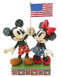 Disney Traditions by Jim Shore 4013254 Mickey and Minnie Mouse Holding an American Flag Figurine 9-1/2-Inch Disney Traditions by Jim Shore 4013254 Mickey and Minnie Mouse Holding an American Flag Figurine 9-1/2-Inch