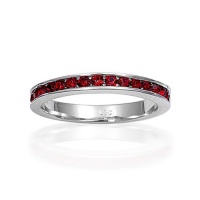 Bling Jewelry Sterling Silver January Birthstone Garnet Color CZ Eternity Band Ring Bling Jewelry Sterling Silver January Birthstone Garnet Color CZ Eternity Band Ring