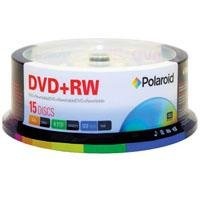 Polaroid PRDVDPRW15S DVD+RW 4.7GB 120-Minute 4x Rewritable DVD Disc, 15-Pack Spindle