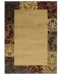 Border line. The elegant Sphinx Amelia features a rustic, gracefully worn ground and paneled border that puts classic rug motifs on display in a whole new way. Machine woven from stain-resistant polypropylene, this piece is ideal for kids, pets and high traffic areas. Border line. The elegant Sphinx Amelia features a rustic, gracefully worn ground and paneled border that puts classic rug motifs on display in a whole new way. Machine woven from stain-resistant polypropylene, this piece is ideal for kids, pets and high traffic areas.