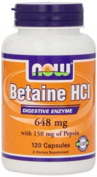 Now Foods Betaine HCl, 648 mg , 120 Capsules Now Foods Betaine HCl, 648 mg , 120 Capsules