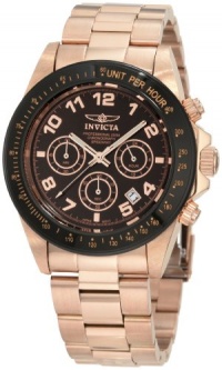 Invicta Men's 10706 Speedway Chronograph Brown Dial 18k Rose Gold Ion-Plated Stainless Steel Watch Invicta Men's 10706 Speedway Chronograph Brown Dial 18k Rose Gold Ion-Plated Stainless Steel Watch