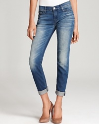Hudson delivers the ultimate in laid-back cool denim with these ultra-faded jeans, tailored in a straight-leg silhouette that's rolled at the hem. Hudson delivers the ultimate in laid-back cool denim with these ultra-faded jeans, tailored in a straight-leg silhouette that's rolled at the hem.
