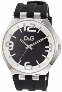 D&G Dolce & Gabbana Men's DW0582 Carson Round Oversize Dial Black Silicone Strap Watch D&G Dolce & Gabbana Men's DW0582 Carson Round Oversize Dial Black Silicone Strap Watch