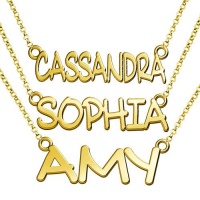 Lana Nameplate Charm and Necklace in 14k white, yellow, or rose (pink) gold, 1 inch Lana Nameplate Charm and Necklace in 14k white, yellow, or rose (pink) gold, 1 inch