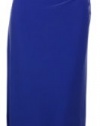 Embellished One Shoulder Ruched Jersey Dress (8P, Blueberry)