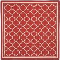 Safavieh CY6918-248 Courtyard Collection Indoor/Outdoor Square Area Rug, 7-Feet 10-Inch, Red and Bone Safavieh CY6918-248 Courtyard Collection Indoor/Outdoor Square Area Rug, 7-Feet 10-Inch, Red and Bone