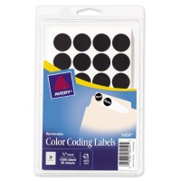 Avery Self-Adhesive Removable Labels, 0.75 Inch Diameter, Black, 1,008 per Pack (05459) Avery Self-Adhesive Removable Labels, 0.75 Inch Diameter, Black, 1,008 per Pack (05459)