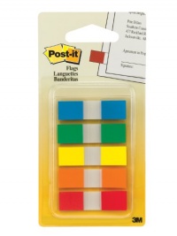 Post-it Flags with On-the-Go Dispenser, Assorted Primary Colors, 1/2-Inch Wide, 100/Dispenser, 1-Dispenser/Pack Post-it Flags with On-the-Go Dispenser, Assorted Primary Colors, 1/2-Inch Wide, 100/Dispenser, 1-Dispenser/Pack