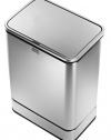 simplehuman Rectangular Sensor Trash Can, Fingerprint-Proof Brushed Stainless Steel, 40-Liter /10.5-Gallon