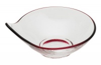 Rosenthal Free Spirit 3-1/2-Inch Glass One-Arm Dish, Red/Violet Rim Rosenthal Free Spirit 3-1/2-Inch Glass One-Arm Dish, Red/Violet Rim
