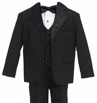 Gino Giovanni Usher Boy Tuxedo Suit Black From Baby to Teen