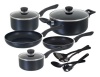 Sunbeam 69930.12 Westville 12-Piece Cookware, Black