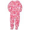 Carter's Big Girls Pink Snowmen Fleece Footed Blanket Sleeper Pajamas (8 Kids)