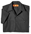 Dickies Occupational Workwear LS535CH L Polyester/ Cotton Men's Short Sleeve Industrial Work Shirt, Large, Dark Charcoal