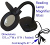 SE MC353B Table Magnifier Lamp 5X Fluorescent Light, Black