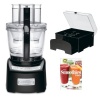 Cuisinart FP-14BK Elite Collection 14-Cup Food Processor in Black + Cuisinart Storage Case + The Smoothies Bible By Pat Crocker