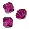 40 BICONE 4mm Swarovski FUCHSIA #5328 Crystal Beads