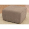 Sure Fit Stretch Pique Ottoman Slipcover, 1-Piece, Taupe